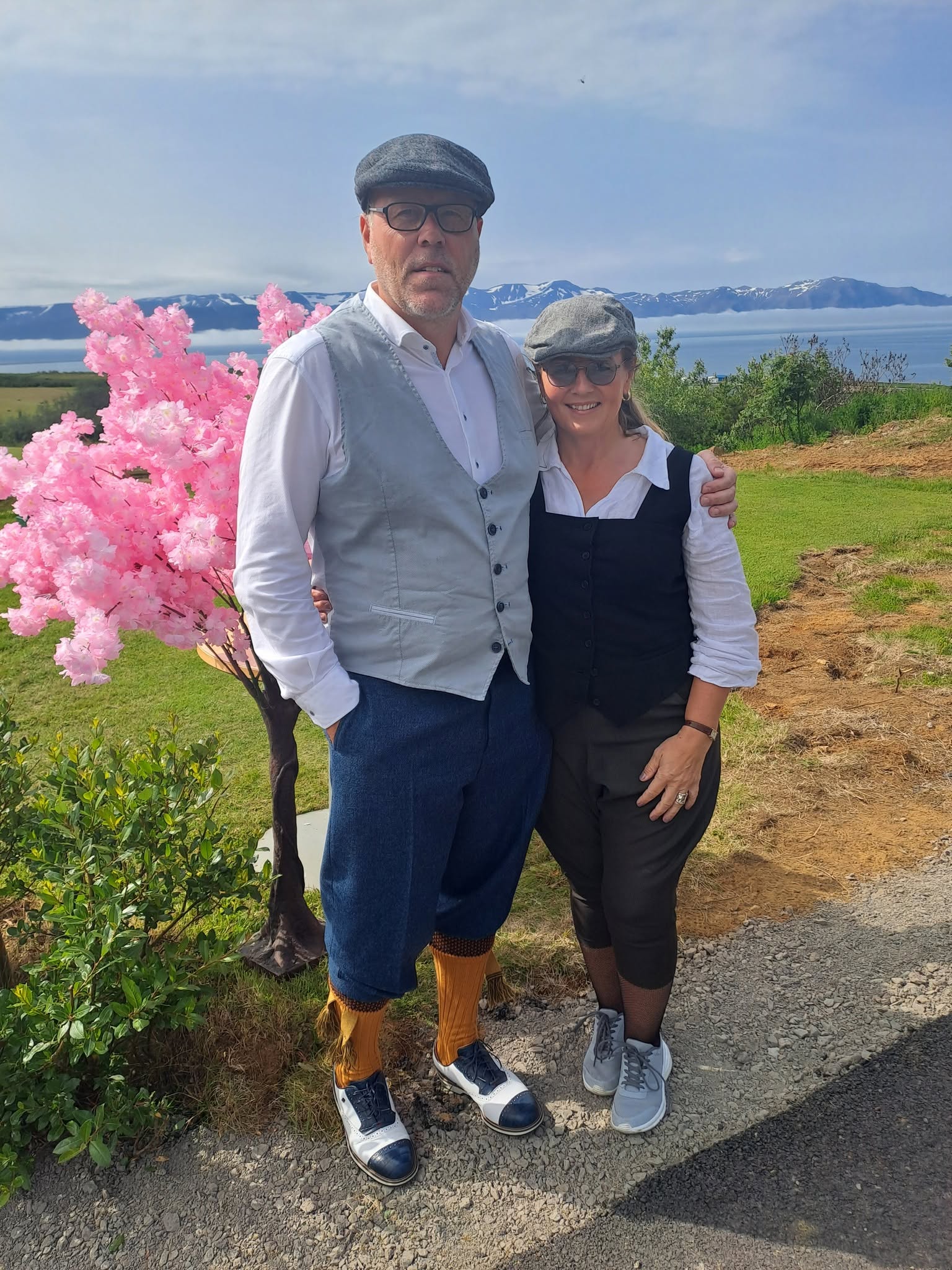 Hulda Þórey ásamt manni sínum Methúsalem Hilmarssyni á einu af hinum sívinsælu Blush-mótum síðustu ára.