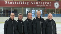 Krullulandslið Íslands, f.v. Hallgrímur Valsson, Kristján Bjarnason, Ólafur Hreinsson, Sævar Örn Sve…