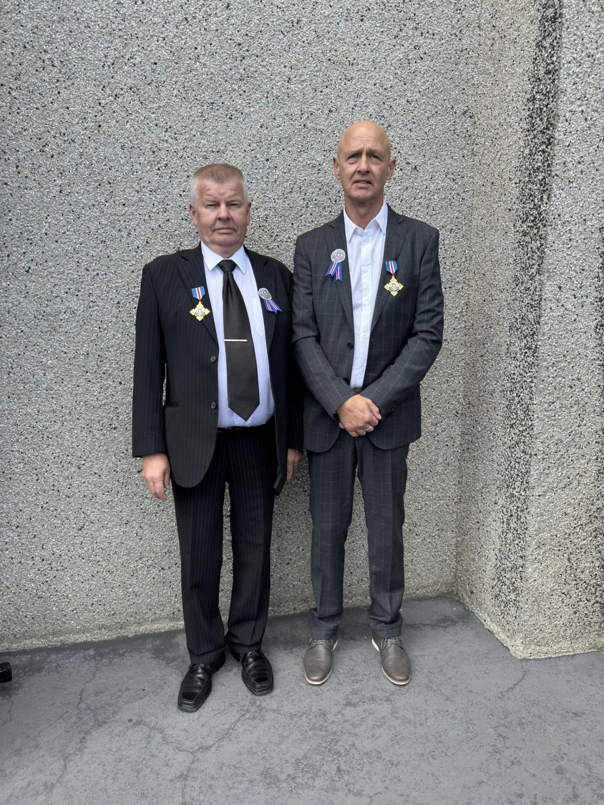Sjómannafélag Eyjafjarðar heiðraði á Sjómannadaginn tvo heiðursmenn þá Kristinn Pálsson til vinstri …