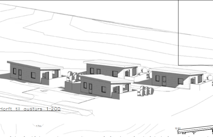 Tvö hús til viðbótar verða reist við Dvergaholt 2 í Sandgerðisbót á Akureyri, þau verða afhent í feb…