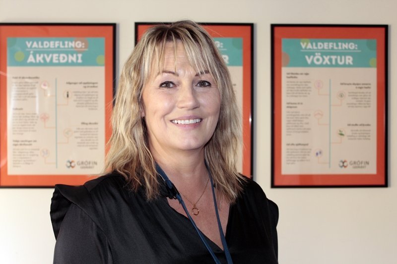 Pálína Sigrún Halldórsdóttir framkvæmdastjóri Grófarinnar og iðjuþjálfi segir mikilvægt að tala opin…