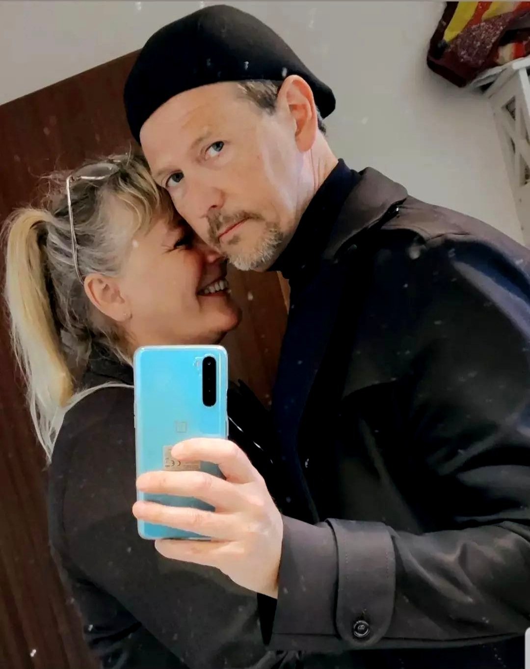 Pétur og Hulda Hrönn Ingadóttir eiginkona hans, ,,hún er kletturinn minn