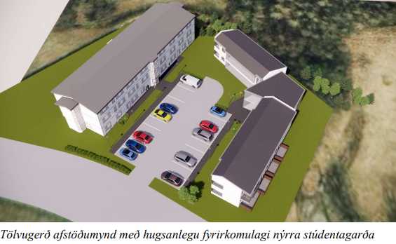 Félagsstofnun stúdenta við Háskólann á Akureyri hefur óskað eftir að byggja nýtt hús á lóð númer 46 …