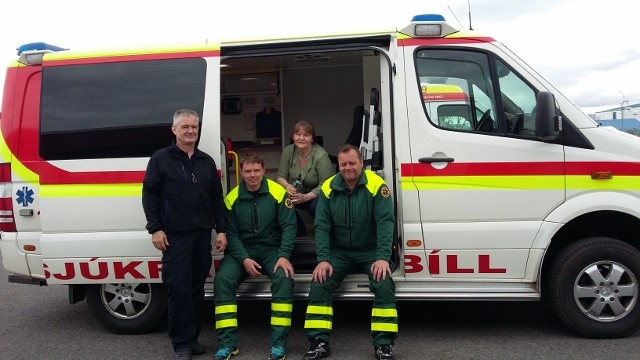 Björgvin Árnason, Þórarinn J. Þórisson og Þorsteinn Æ. Egilsson ásamt Guðrúnu H. Bjarnadóttur ljósmó…